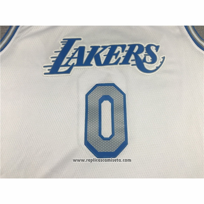 Camiseta Los Angeles Lakers Russell Westbrook #0 Ciudad 2020-21 Blanco